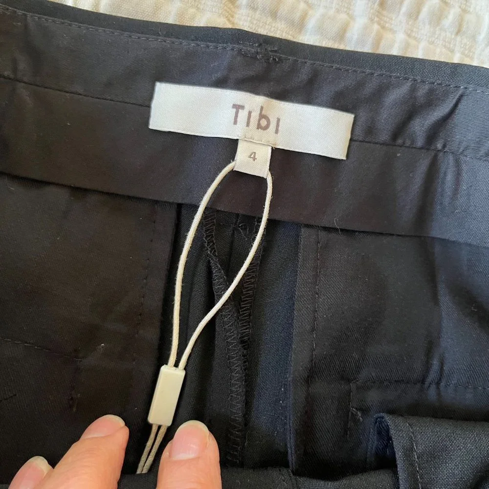 Tibi Tropical Wool Elfie Trouser with Slits - Petite - 4 - Picture 5 of 16